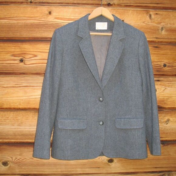 Vintage 70's Pendleton Gray Wool Blazer - Picture 1 of 6
